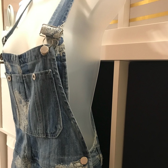 Free people we the free paisley denim overalls - Picture 3 of 9